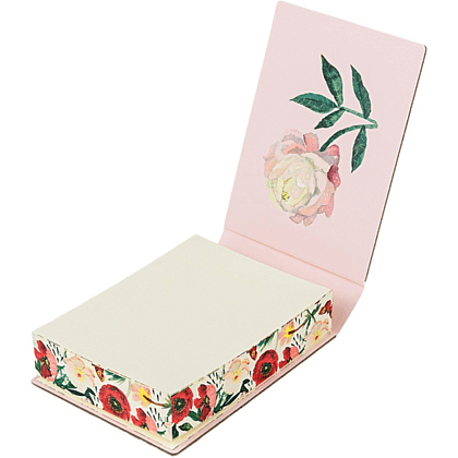 Блокнот "Flora. Пионы", A6, 250 листов, нелинейный, склейка сверху, белый, розовый - 3