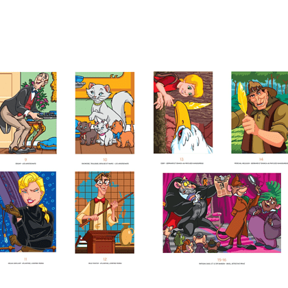 Раскраска по номерам на французском языке "Coloriages mystères Disney - Héros & Méchants, la battle" - 3
