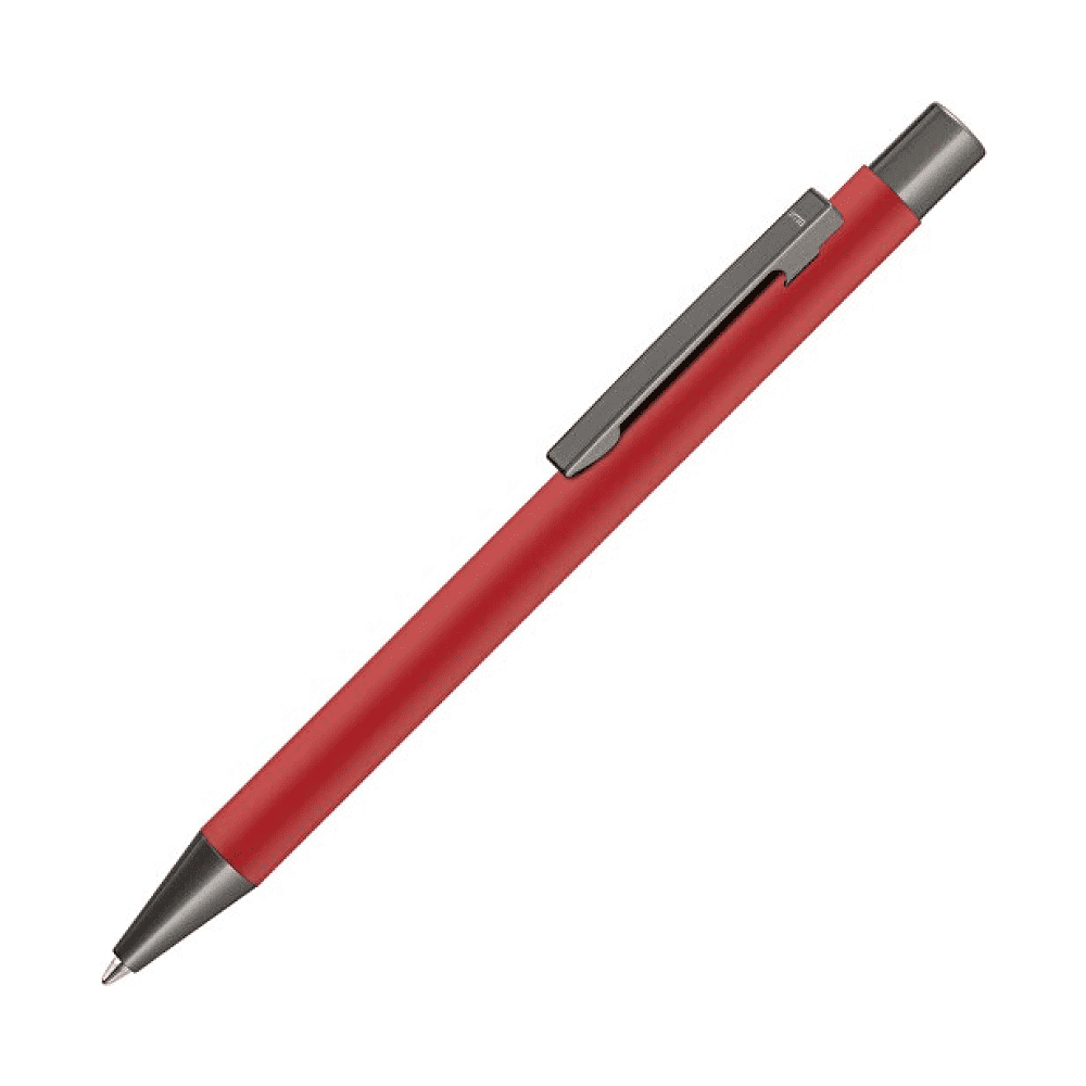Ручка шариковая автоматическая "Straight Gum CP", 1,0 мм, красный, антрацит, стерж. синий