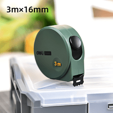 Рулетка Deli HS EHT8316L, 3 м х 16 мм, Soft Touch, зеленый