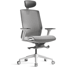 Кресло для руководителя BESTUHL "J15", сетка, пластик, серый, -50%