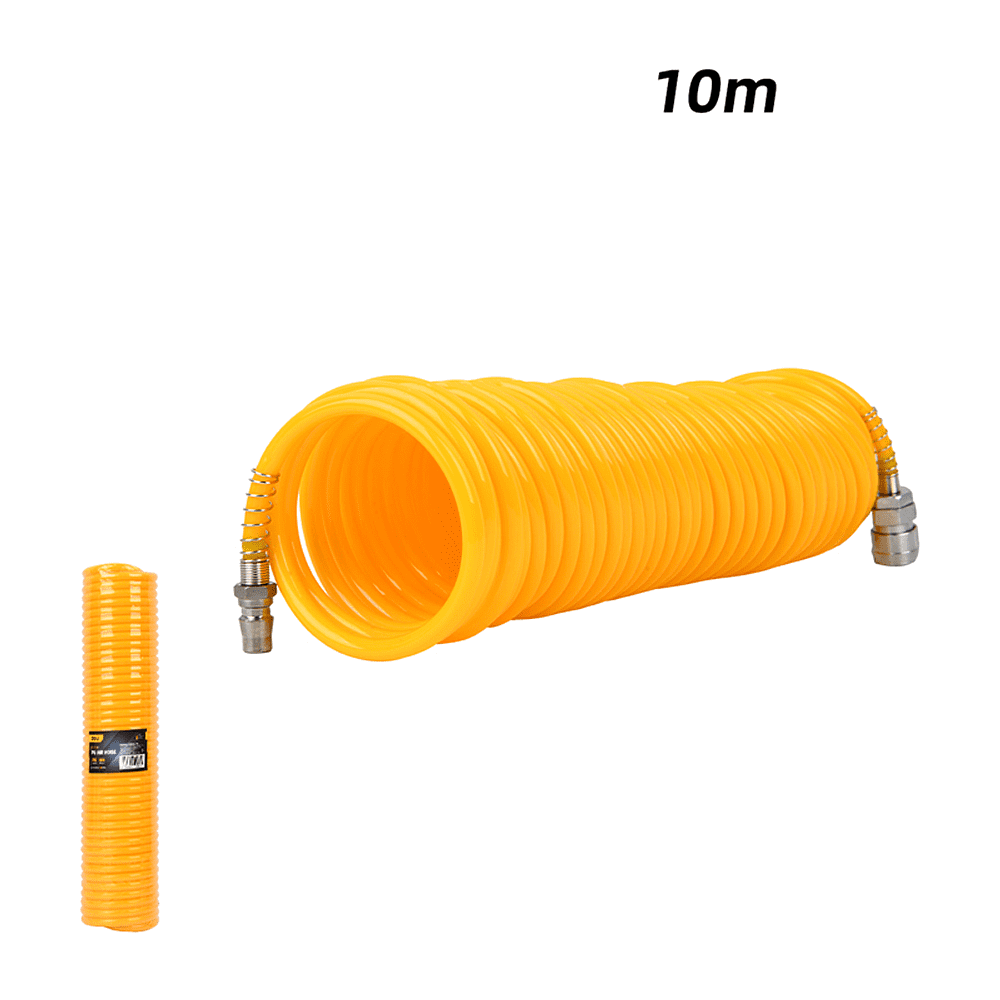 Шланг пневматический Deli YS EDL-PU10, 5/8 мм, 10 м, спиральный, полиуретановый - 5