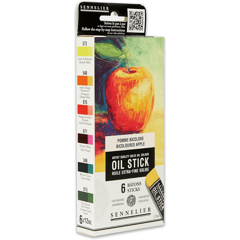 Набор красок масляных в стиках "Sennelier. Bicoloured apple", 6 цветов - 3