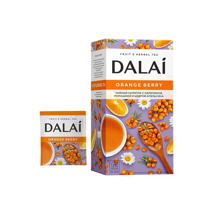 Чайный напиток "Dalai" Orange berry, 25 пакетиков х 1.2 г - 2