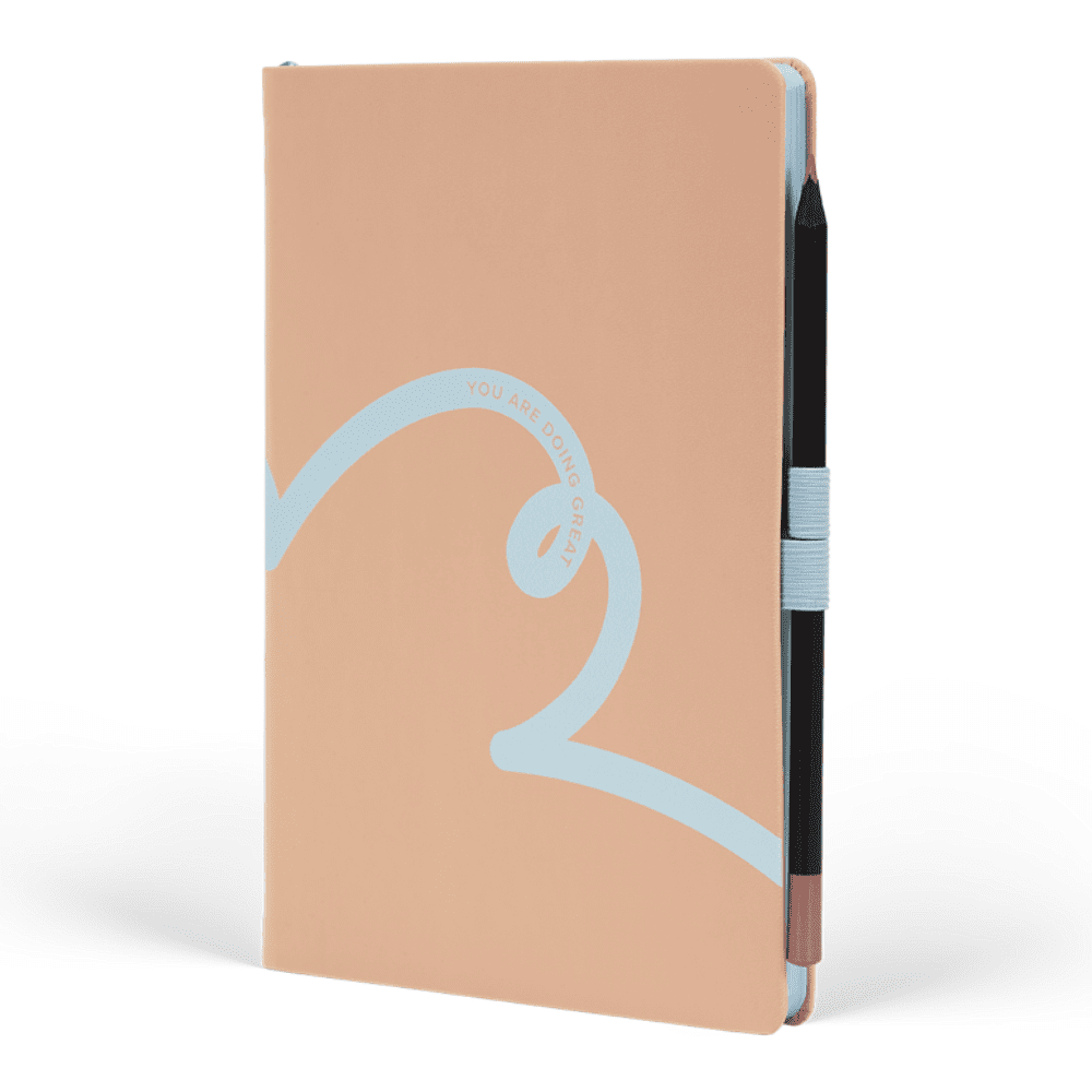 Блокнот "Doodle light blue paper", А5, 96 листов, оранжевый, срез голубой - 3