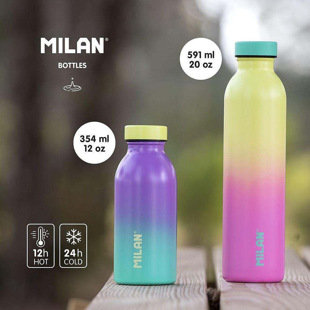 Бутылка термическая "Sunset series" Milan, металл, 354 мл, сиренево-бирюзовый - 3