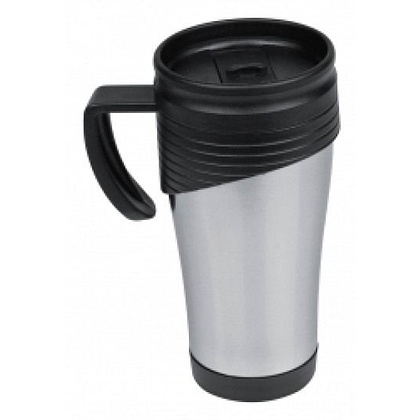 Кружка термическая "EI Paso", металл, 400 мл, серебристый, черный