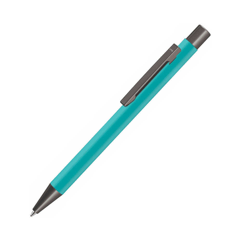 Ручка шариковая автоматическая "Straight Gum CP", 1,0 мм, бирюзовый, антрацит, стерж. синий