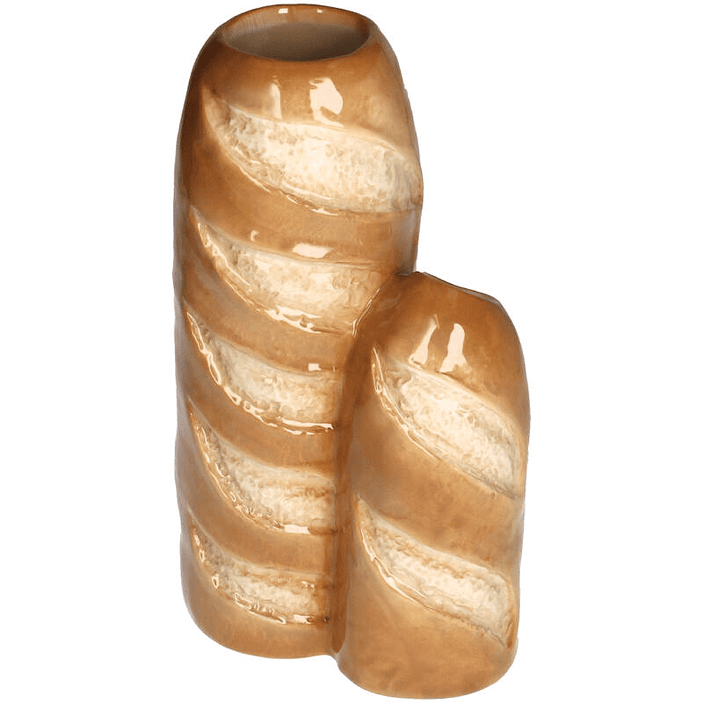 Ваза керамическая "Baguette", 14.8х11х25.5 см, коричневый