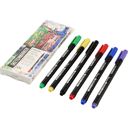 Ручка капиллярная "Sketchmarker Artist fine pen Main", 6 шт - 2