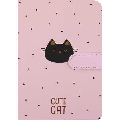 Книга записная "Meow", А5, 130х190 мм, 128 листов, линейка, на магните, ассорти - 8