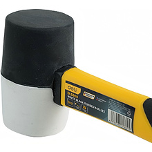 Киянка Deli YS EDL5808, резиновая, фибергласовая рукоятка, черная, белая