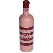 Ваза керамическая "Wine Bottle", 8х8х29 см, розовый