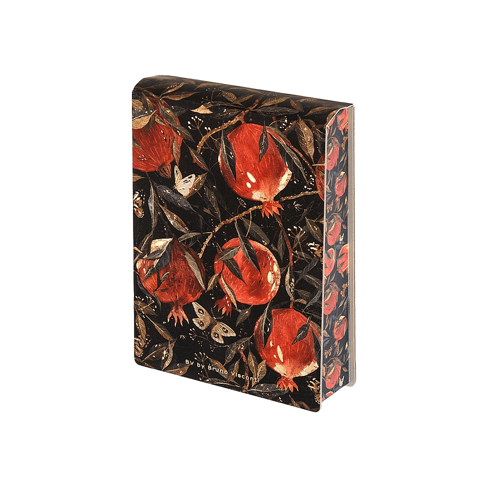 Блокнот "Flora. Гранат", A6, 250 листов, нелинейный, склейка сверху, черный, красный