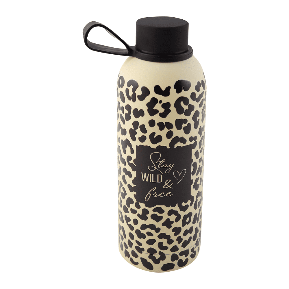 Термос "Леопард", 500 мл, желтый, черный