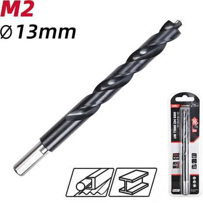 Сверло по металлу Deli RS EDH-MHZ130-E4, 13.0 мм, DIN 338, HSS-TiN - 3 Сверло по металлу Deli RS EDH-MHZ130-E4, 13.0 мм, DIN 338, HSS-TiN - 3