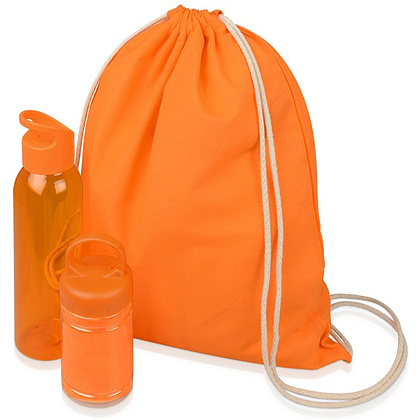 Набор подарочный "Klap": бутылка для воды и набор для фитнеса, оранжевый