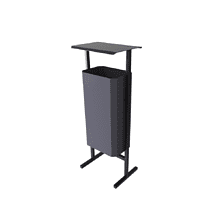 Урна уличная для мусора СТАНДАРТ, 50 л, металл, серый