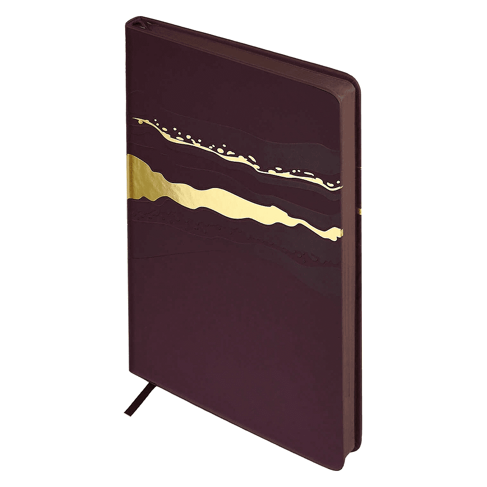 Ежедневник недатированный "Софт-тач", А5, 240 страниц, бордовый - 5