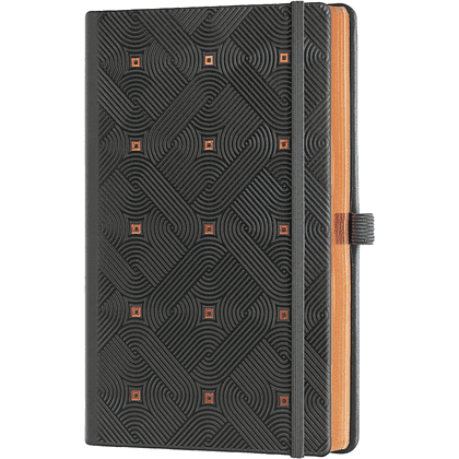 Блокнот Castelli Milano "Maya Copper", А5, 96 листов, линейка, черный, медный - 2