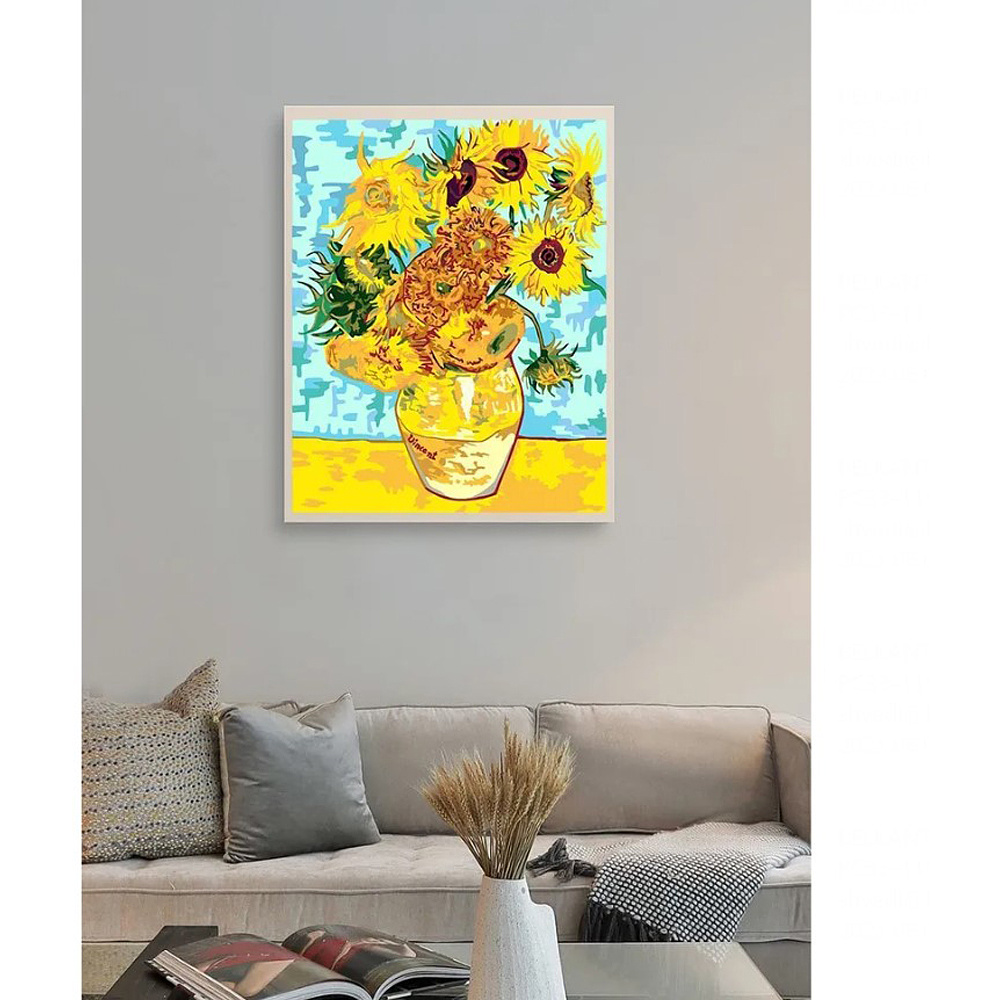 Картина по номерам "Ван Гог. Подсолнухи" - 2