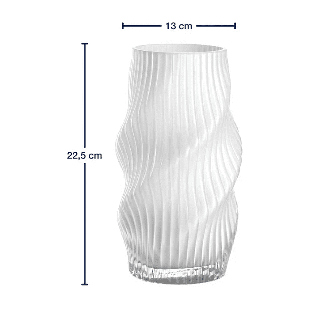 Ваза стеклянная "Verdi", 23 см, белый - 2