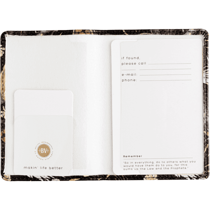 Обложка для паспорта "Flora. Ночные цветы", кожзам., черный - 3