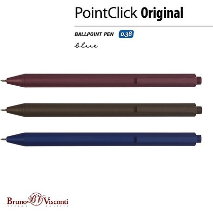 Автоматическая шариковая ручка "PointClick. Original", 0,38 мм, пластик, ассорти, стерж. синий - 2