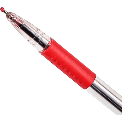 Ручка шариковая "Pronto", 0.5 мм, прозрачный, стерж. красный - 5