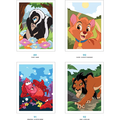 Раскраска по номерам на французском языке "Coloriages mystères Disney - Nature" - 4