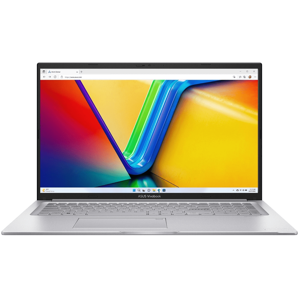 Ноутбук ASUS Vivobook 17 X1704VA-AU822, 16GB, 512GB, DOS, мышь, серебристый