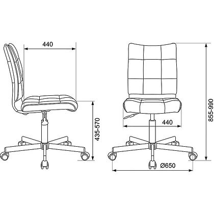 Кресло для персонала "Бюрократ СH-330M/LT", ткань, металл, красный - 6