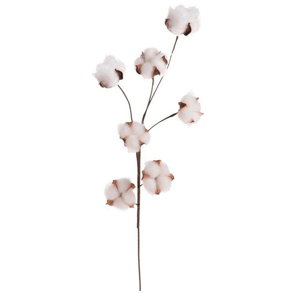 Растение искуственное "Ветка хлопка", 70 см
