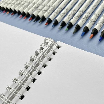 Скетчбук "Sketch&Art", 10.5х22 см, 200 г/м2, 50 листов, на спирали, для цветных карандашей - 5