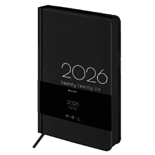 Ежедневник датированный "Vista. Black coal", А5, 336 страниц, черный, 2026