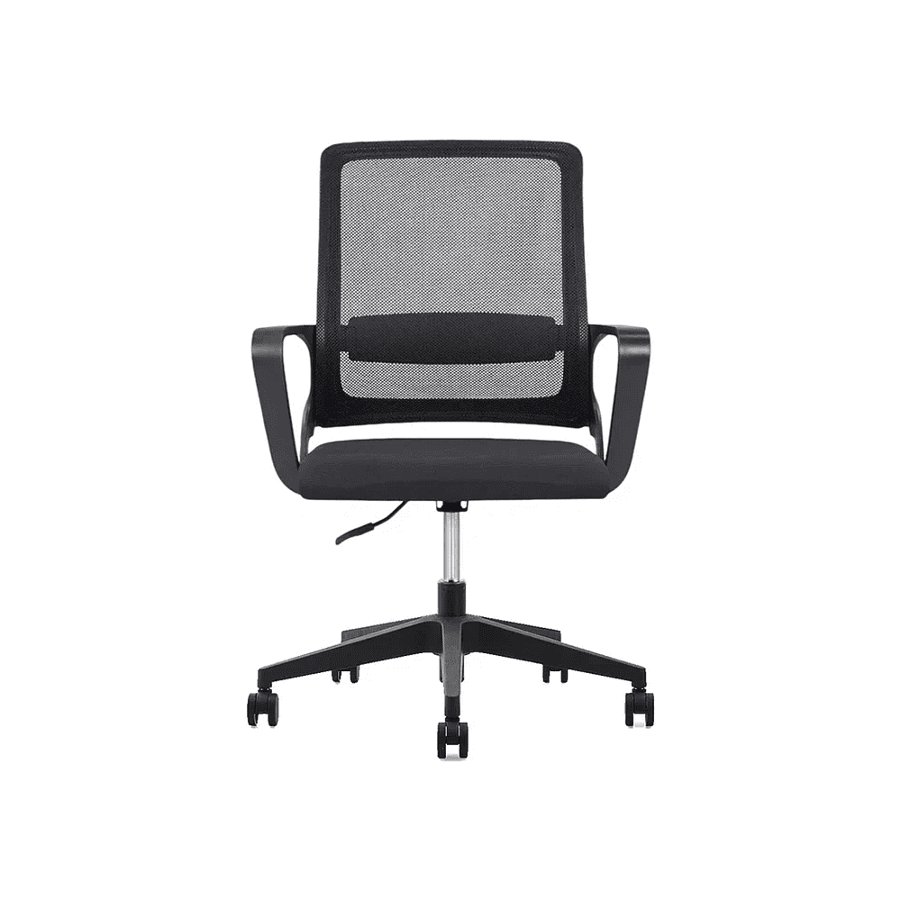 Кресло для персонала SitZone "U-0385 PL", ткань, пластик, черный, 2 шт/упак - 2