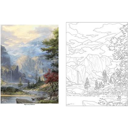 Раскраска на английском языке "Thomas Kinkade Studios. Inspired Destinations. A Coloring Book for Travelers" - 5
