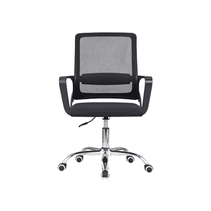 Кресло для персонала SitZone "U-0385 CH", ткань, хром, черный - 4