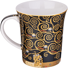 Кружка фарфоровая "Поцелуй", 420 мл, коричневый