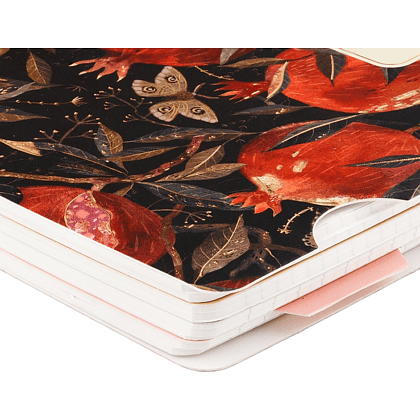 Книга записная "Flora. Гранат", A5, 200 листов, клетка, линейка, точка, черный, красный - 3