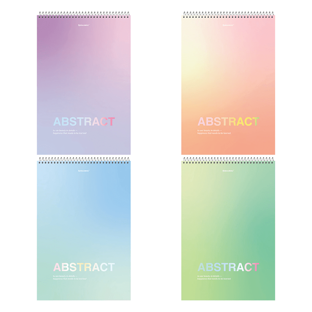 Блокнот "Abstract", А4, 80 листов, клетка, ассорти