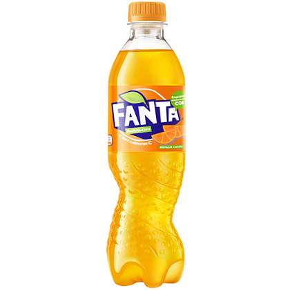 Напиток "Fanta", апельсиновый вкус, 0,5 л., пластиковая бутылка