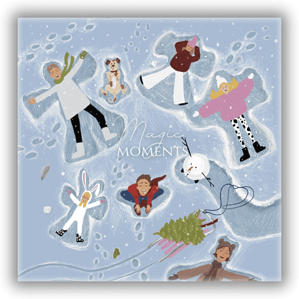 Альбом для фото "Зимние радости" на 25 листов, голубой