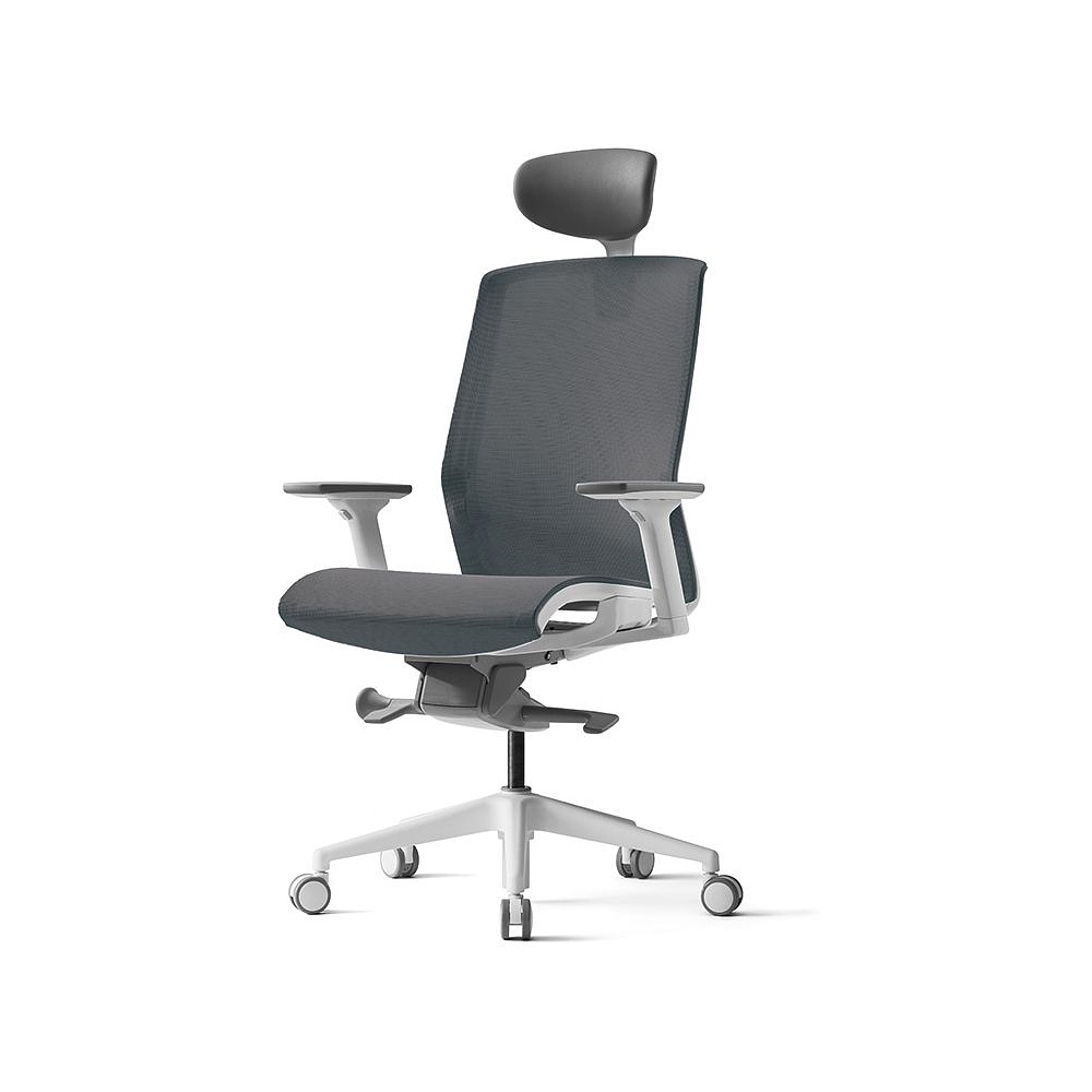 Кресло для руководителя BESTUHL "J15", сетка, пластик, темно-серый