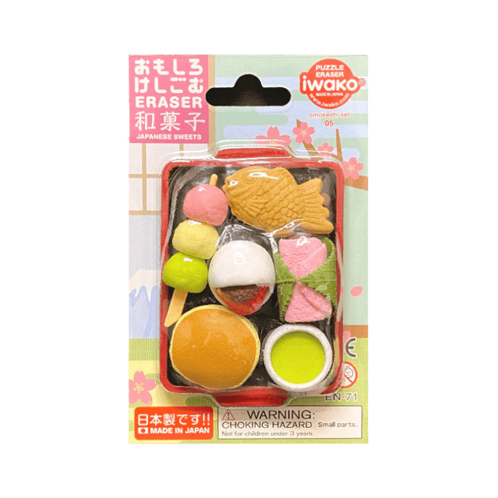 Набор ластиков "IWAKO Japanese Sweets", 7 шт, ассорти