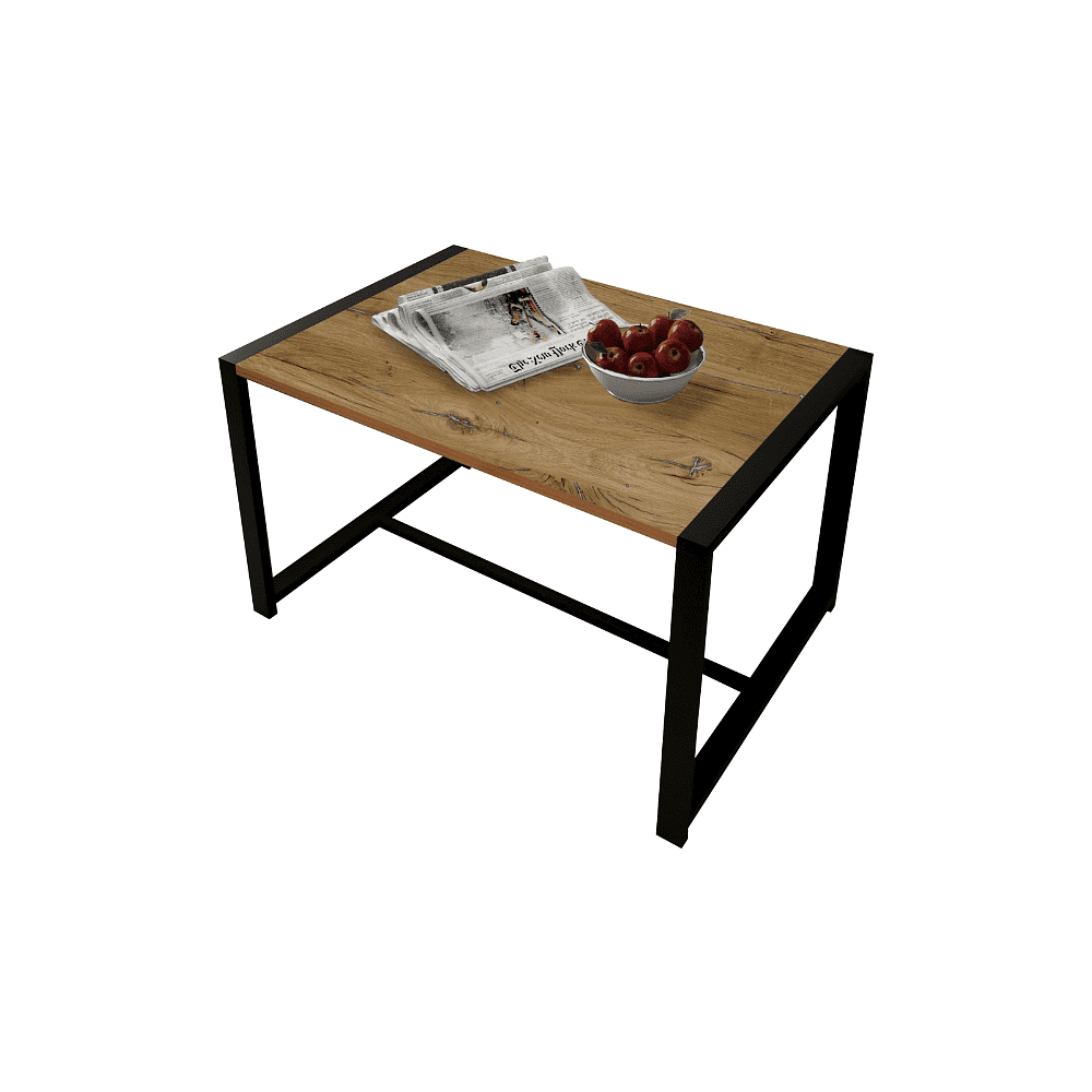 Стол журнальный ALLERD RION, черный муар, Дуб Нокс