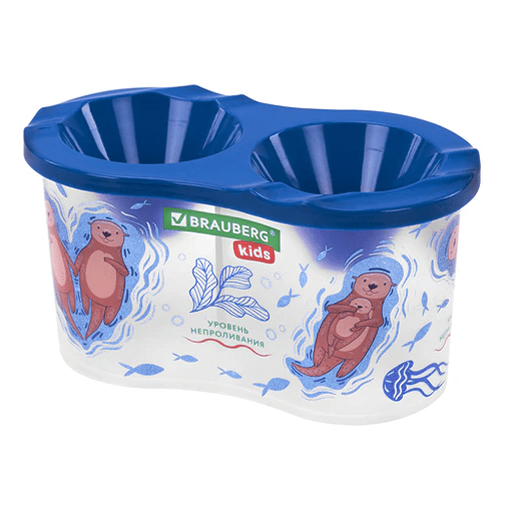 Стакан - непроливайка "Brauberg Kids", двойной, ассорти - 4