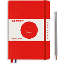 Блокнот "Leuchtturm1917. Bauhaus Edition", А5, 125 листов, точка, красный