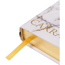 Ежедневник недатированный "Carrara", А7, 416 страниц, белый, золотой