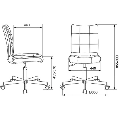 Кресло для персонала "Бюрократ СH-330M/LT", ткань, металл,  оранжевый  - 5